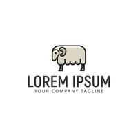 Sheep-logo. Minimalistische ontwerpsjabloon vector