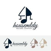 huismuziek vector logo ontwerp