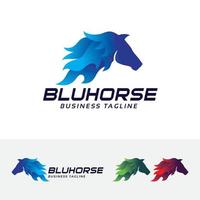 gradiënt paardenhoofd logo ontwerp vector