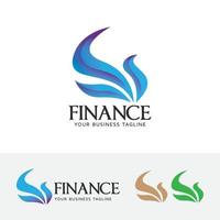 abstracte financiële logo sjabloon vector