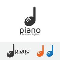 piano melodie vector logo ontwerp