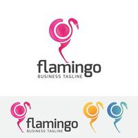 abstract flamingo-logo-ontwerp vector