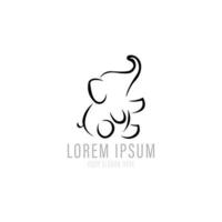 olifant logo vectorillustratie. vector