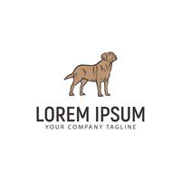 honden logo. hand getrokken ontwerpsjabloon concept vector