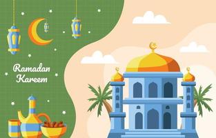 ramadan kareem decoratie achtergrond vector