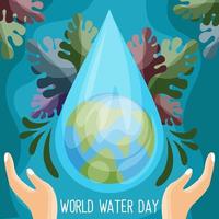 wereld water dag achtergrond concept vector