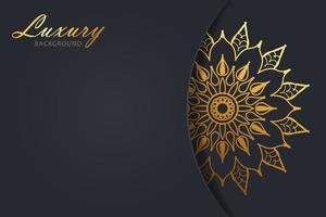 luxe mandala stijl gouden patroon achtergrond. vector