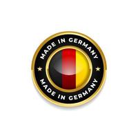 gemaakt in Duitsland label vectorillustratie, ontwerp van vlag badge teken sticker voor product media promotie vector
