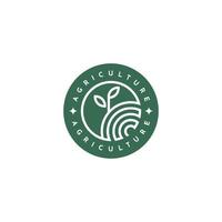 landbouw logo natuur sjabloonontwerp vector