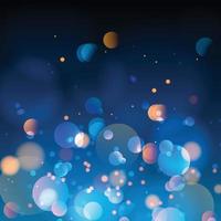 blauw goud bokeh vector