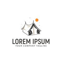 tent logo ontwerpsjabloon concept vector