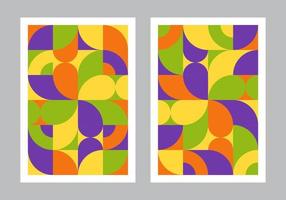 kleurrijke geometrische patroon achtergrond bauhaus stijl vector