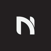 eerste letter n monogram logo. vector