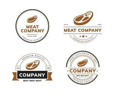 beef met set logo vector