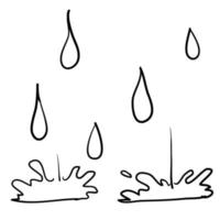 waterdruppel doodle pictogram illustratie vector