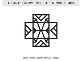 abstracte geometrische monoline vorm gratis vector