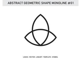 abstracte geometrische vorm monoline tegel ontwerppatroon naadloos gratis vector