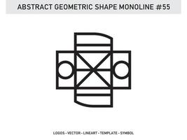 abstracte geometrische monoline vorm gratis vector