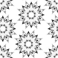 abstracte naadloze patroon met mandala bloem. mozaïek, tegel, polka dot. bloemen achtergrond. vector