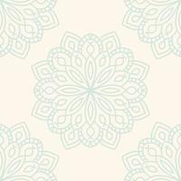 fantasie naadloos patroon met decoratieve mandala. abstracte ronde doodle bloem achtergrond. bloemen geometrische cirkel. vector