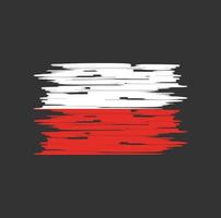 polen vlag borstel vector