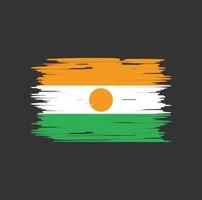 niger vlag borstel vector