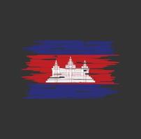 Cambodja vlag borstel vector