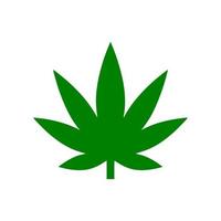 vector cannabisblad of hennep of marihuana, kruidenplant voor medische behandeling icon