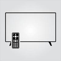 geïsoleerde glyph led tv-pictogram schaalbare vectorafbeelding vector