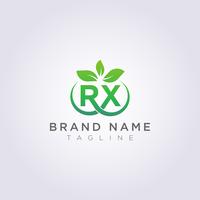 Logo Vector Leaf Icon Design RX Letter-symbool