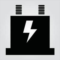 geïsoleerde glyph generator pictogram elektriciteit schaalbare vectorafbeelding vector