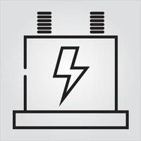 geïsoleerde schets generator pictogram elektriciteit schaalbare vectorafbeelding vector