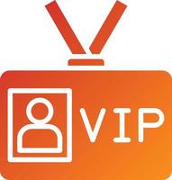 VIP-pas pictogramstijl vector