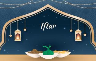 iftar voedsel achtergrond vector