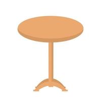 ronde houten tafel. vector