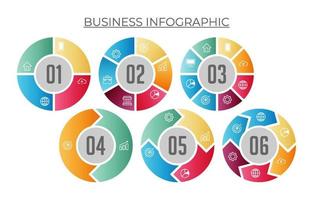 circulaire zakelijke infographic sjabloon vector