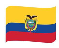 ecuador vlag nationaal amerikaans latine embleem lint pictogram vector illustratie abstract ontwerp element