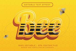 bewerkbaar teksteffect - 3d honingbijstijlconcept