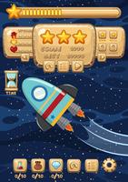 Een Space Rocket-spelmalplaatje vector