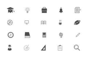 onderwijs icon pack sjabloonontwerp vector