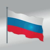 russisch vlagland met pool 3d vector