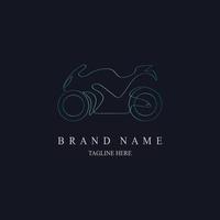 motorsport lijnstijl monogram logo ontwerpsjabloon voor merk of bedrijf en andere vector