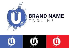 u brief nieuw logo en pictogramontwerp vector