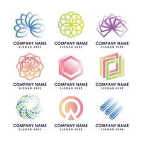 abstract logo-element met verloopconcept vector