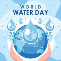 wereld water dag achtergrond vector