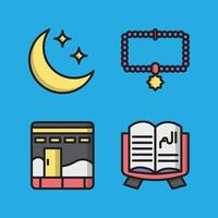 ramadan icon set voor uw presentatie, webdesign, app design. vector