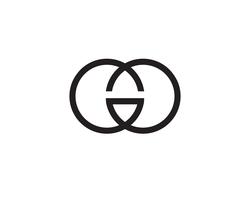G-letters logo en symbolen sjabloon