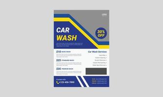 car wash flyer sjabloonontwerp. schoonmaakservice poster folderontwerp. a4 carwash en schoonmaakservice flyer, omslag, brochureontwerp, afdruksjabloon voor vectoren