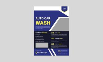 car wash flyer sjabloonontwerp. schoonmaakservice poster folderontwerp. a4 carwash en schoonmaakservice flyer, omslag, brochureontwerp, afdruksjabloon voor vectoren