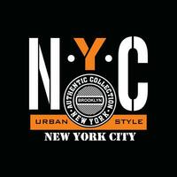 nyc new york element van mannenmode en moderne stad in typografie grafisch design.vector illustration.tshirt, kleding, kleding en ander gebruik vector